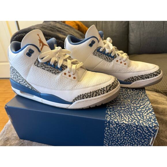 Jordan Retro 3 Sneakers size 11.5 white/metallic cooper - Picture 1 of 8